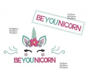Stickdatei - Be YOU nicorn Einhorn